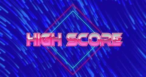 Retro Neon High Score Arcade-Style Design