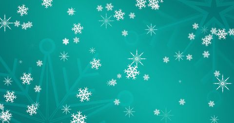 Falling Snowflakes on Blue Background for Winter Themes