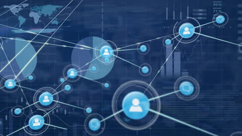 Global Network Connectivity with Digital Connections and Icons