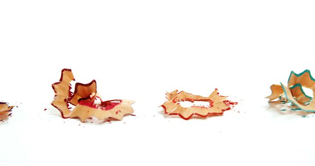 Colorful Pencil Shavings on White Background - Download Free Stock Images Pikwizard.com