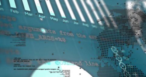 Digital Data Processing with Globe and Cyber Interface Overlay - Download Free Stock Images Pikwizard.com