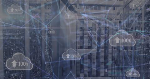 Digital Data Processing in Cloud Server Environment with Security Signals - Download Free Stock Images Pikwizard.com