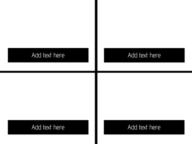 Minimalist Black-and-White Quadrants for Product Features or Comparisons - Download Free Stock Templates Pikwizard.com