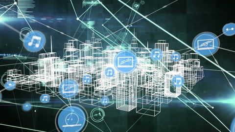 Digital Global Network Concept with Data Processing