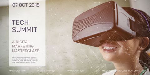 innovative vr experience at tech summit for digital marketing - Download Free Stock Templates Pikwizard.com