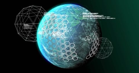 Digital Interface Concept with Global Network and Data Processing - Download Free Stock Images Pikwizard.com