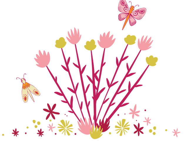 Digital Illustration of Colourful Flowers and Bugs on Transparent Background - Download Free Stock Videos Pikwizard.com