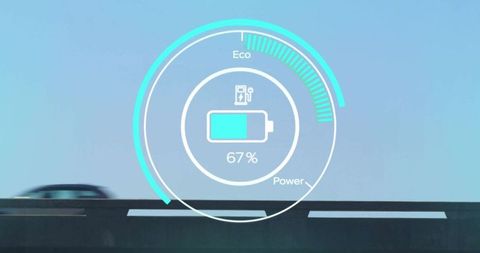 Hybrid electric vehicle charging interface display