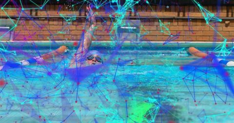 Competitive Swimmer Training with Augmented Data Overlay Visualizing Performance Analytics