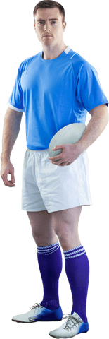 transparent portrait of rugged rugby player holding ball - Download Free Stock Videos Pikwizard.com