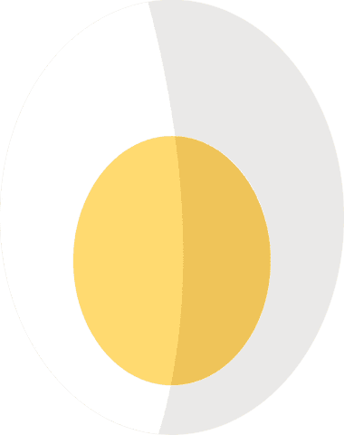minimalist vector boiled egg half on transparent background - Download Free Stock Videos Pikwizard.com