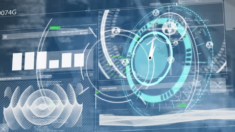 Futuristic Technology Interface with Digital Data