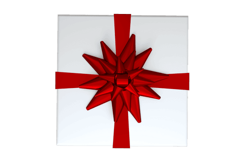 Transparent Festive Gift Box with Red Star Shaped Bow - Download Free Stock Videos Pikwizard.com