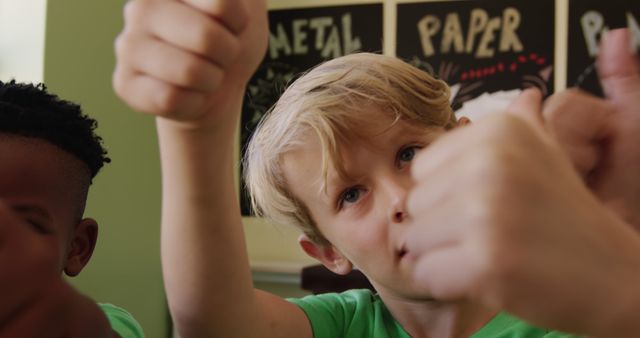 Children Playing Rock-Paper-Scissors Indoors - Download Free Stock Images Pikwizard.com