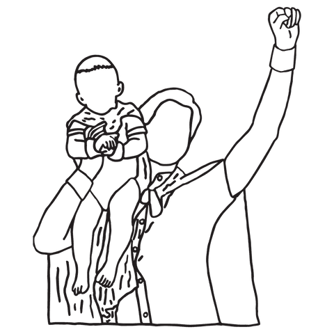 Vector Heroic Dad with Cape Holding Son on Transparent Background - Download Free Stock Videos Pikwizard.com