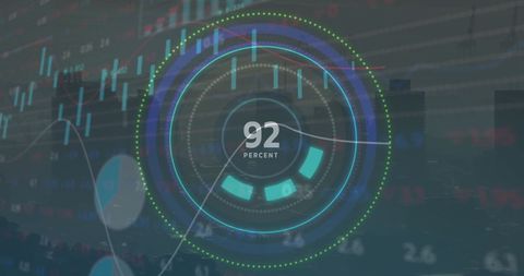 Abstract Digital Financial Dashboard with Urban Silhouette Background - Download Free Stock Images Pikwizard.com