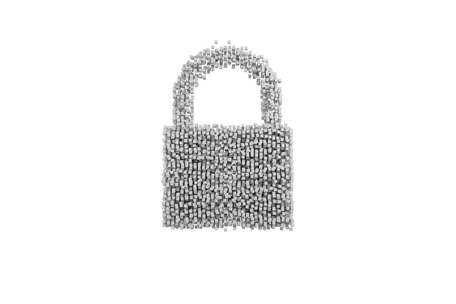 Transparent Padlock Made of Grey Cubes Symbolizing Security - Download Free Stock Videos Pikwizard.com