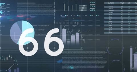 Dynamic Data and Statistics Interface with Changing Numbers - Download Free Stock Images Pikwizard.com
