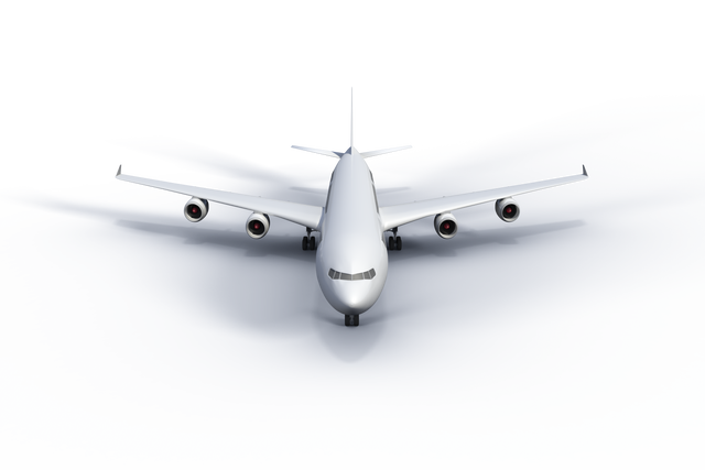 Digital Illustration of White Airplane on Transparent Background - Download Free Stock Videos Pikwizard.com