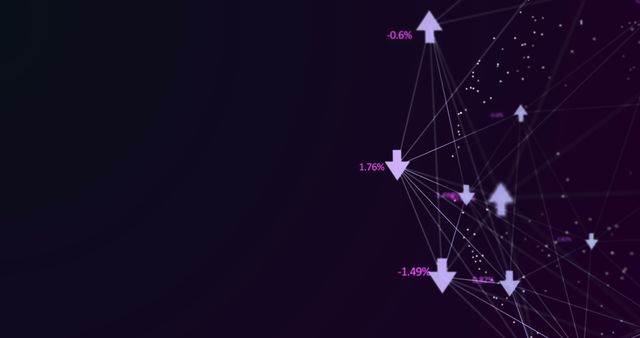 Abstract Digital Data Visualization with Stock Market Arrows and Graph - Download Free Stock Images Pikwizard.com