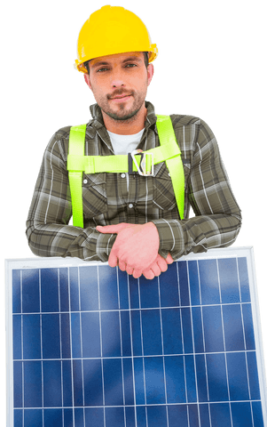 portrait of manual worker holding transparent solar panel - Download Free Stock Videos Pikwizard.com