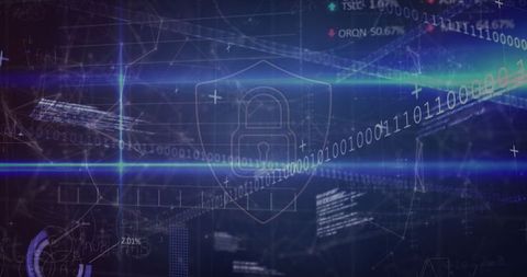 Digital Security Concept with Network Connections and Data Processing - Download Free Stock Images Pikwizard.com