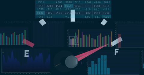 Digital Data Visualization Dashboard with Analytics Graphics - Download Free Stock Images Pikwizard.com