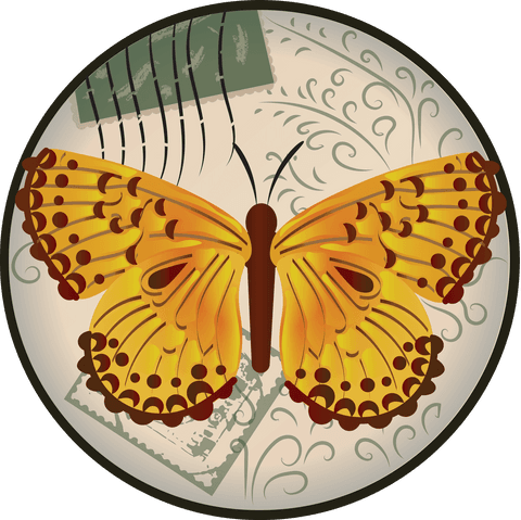 butterfly on postage hallmarks with transparent background - Download Free Stock Videos Pikwizard.com