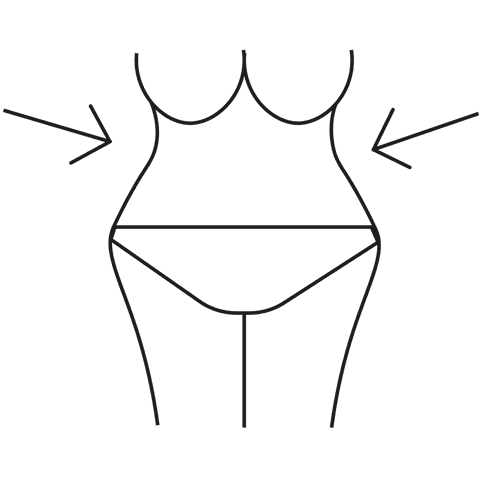 transparent outline of woman's waist with indicating arrows - Download Free Stock Videos Pikwizard.com