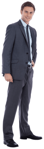 smiling businessman in grey suit with transparent background - Download Free Stock Videos Pikwizard.com