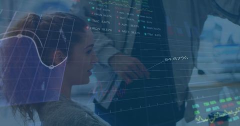 Business Professionals Analyzing Financial Data with Digital Technology - Download Free Stock Images Pikwizard.com