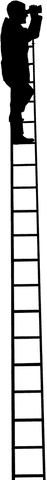 transparent silhouette of businessman on ladder displaying success - Download Free Stock Videos Pikwizard.com
