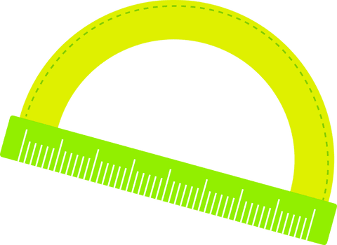 Translucent Geometric Tools Protractor & Ruler on Transparent Background - Download Free Stock Videos Pikwizard.com