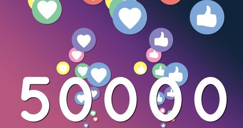 50k Likes Social Media Engagement Celebration - Download Free Stock Images Pikwizard.com