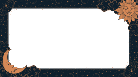 transparent celestial frame with gold sun and moon - Download Free Stock Videos Pikwizard.com