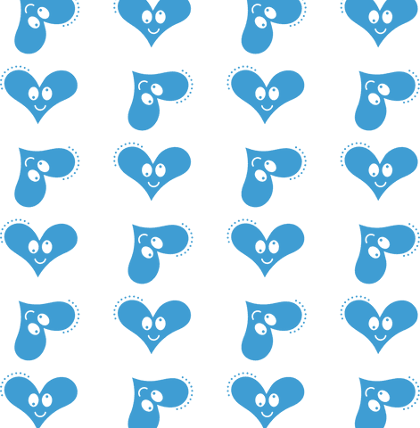 Blue Heart Pattern with Smiling Faces on Transparent Background - Download Free Stock Videos Pikwizard.com