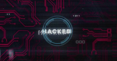 cybersecurity threat with hacked text and digital circuits - Download Free Stock Images Pikwizard.com