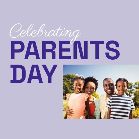 celebrating parents day: happy family outdoors in garden - Download Free Stock Templates Pikwizard.com