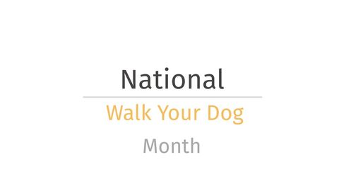 National Walk Your Dog Month Celebration Banner Design - Download Free Stock Images Pikwizard.com