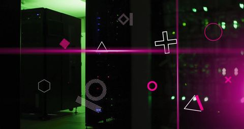 Digital geometric overlay on green data servers