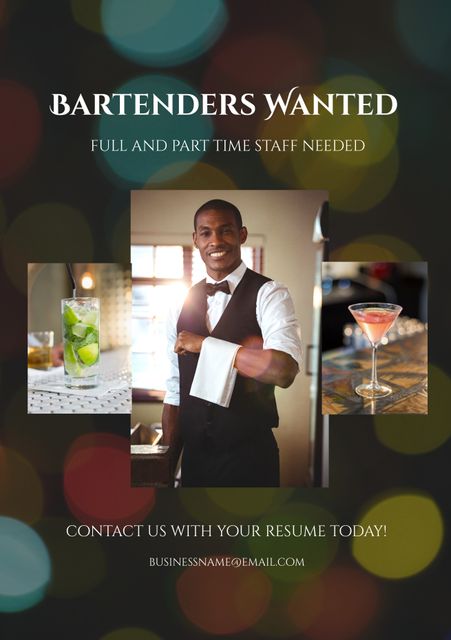 Bartenders Wanted With Full And Part Time Positions Available - Download Free Stock Templates Pikwizard.com