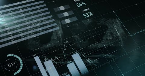 Futuristic Data Visualization with Graphs and Analytics Interface - Download Free Stock Images Pikwizard.com