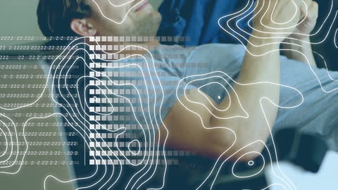 Binary Codes Overlaying Man Using Smartphone for Technology