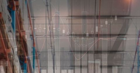 data analytics visualization over industrial warehouse background - Download Free Stock Images Pikwizard.com