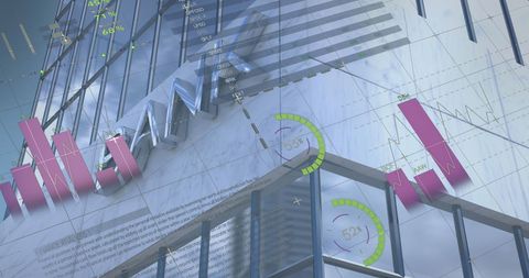 Data Visualization Overlay on Urban Architecture - Download Free Stock Images Pikwizard.com