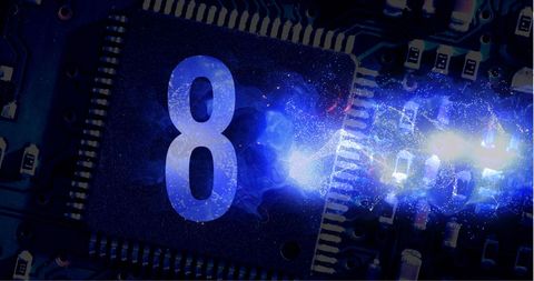Digital Countdown Animated on Computer Circuit Board - Download Free Stock Images Pikwizard.com