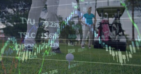 Golf and Digital Data Overlay Suggesting Technology in Sports - Download Free Stock Images Pikwizard.com