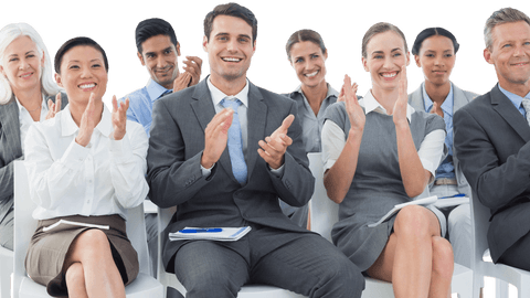 diverse business team applauding in meeting room with transparent background - Download Free Stock Videos Pikwizard.com