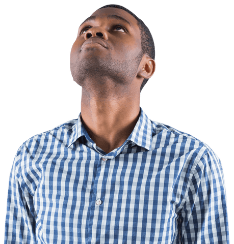 Young Man Looking Up on Transparent Background - Download Free Stock Videos Pikwizard.com
