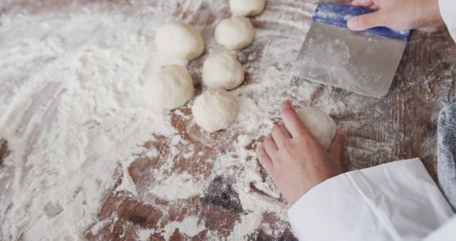 Hands Kneading Dough for Artisan Bread - Download Free Stock Images Pikwizard.com